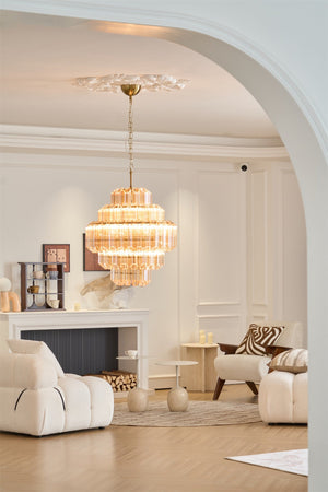 Aurum Cascade Glass Chandelier