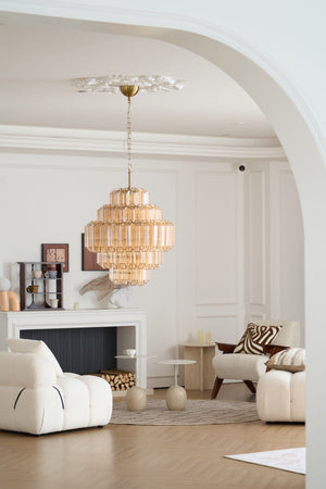 Aurum Cascade Glass Chandelier