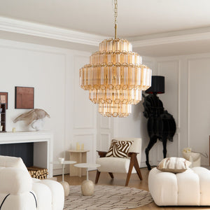 Aurum Cascade Glass Chandelier