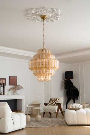 Aurum Cascade Glass Chandelier