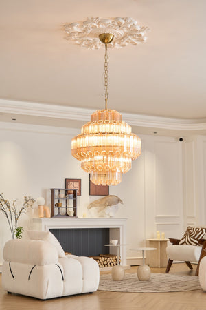 Aurum Cascade Glass Chandelier