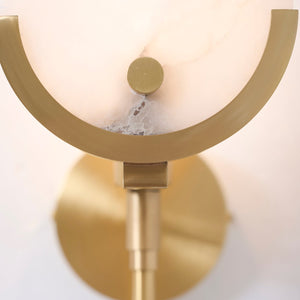 Ava Brass Alabaster Wall Lamp