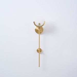 Ava Brass Alabaster Wall Lamp