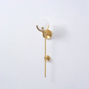 Ava Brass Alabaster Wall Lamp