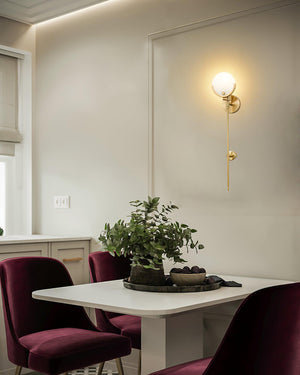 Ava Brass Alabaster Wall Lamp