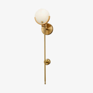Ava Brass Alabaster Wall Lamp