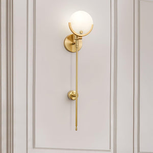 Ava Brass Alabaster Wall Lamp