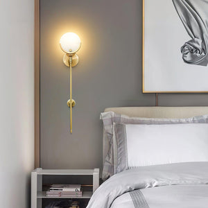 Ava Brass Alabaster Wall Lamp