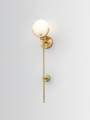 Ava Brass Alabaster Wall Lamp