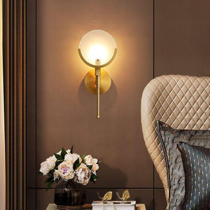 Ava Brass Alabaster Wall Lamp