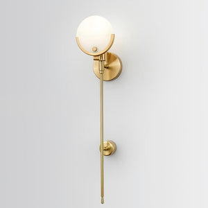 Ava Brass Alabaster Wall Lamp