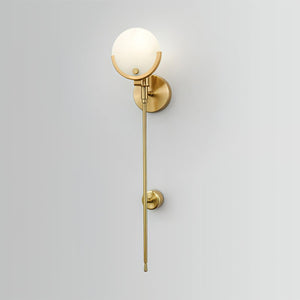 Ava Brass Alabaster Wall Lamp