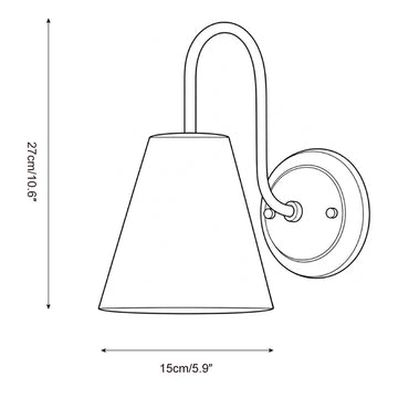Avelthor Alabaster Wall Sconce — Dimension drawings 1