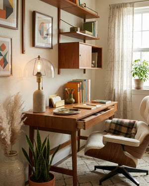 Avero Travertine Table Lamp