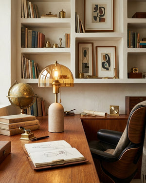 Avero Travertine Table Lamp