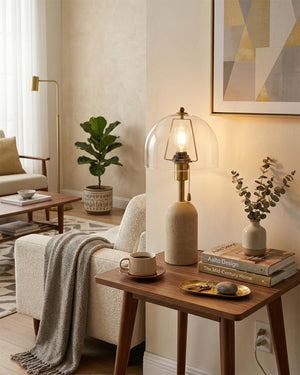 Avero Travertine Table Lamp