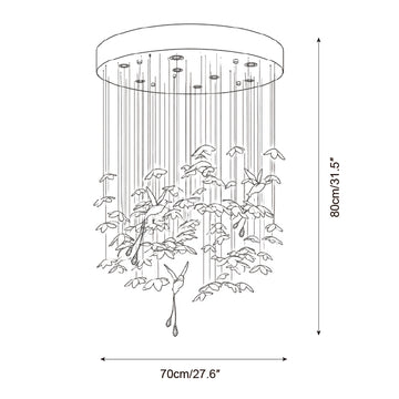 Aviara Chandelier — Dimension drawings 1