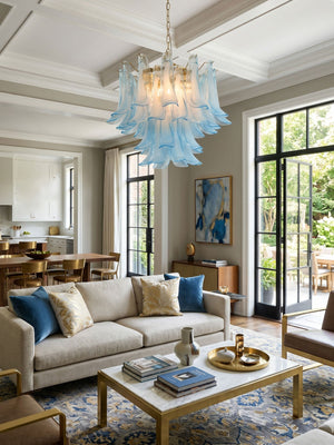 Azure Drift Glass Chandelier