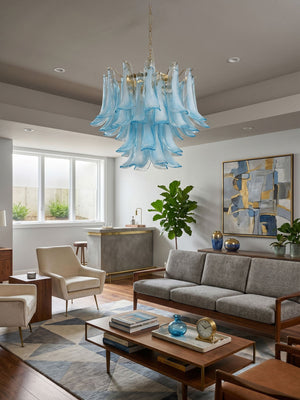 Azure Drift Glass Chandelier