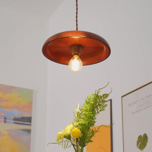 Balmain Wood Pendant Lamp 8.6″- 2.3″ - Docos