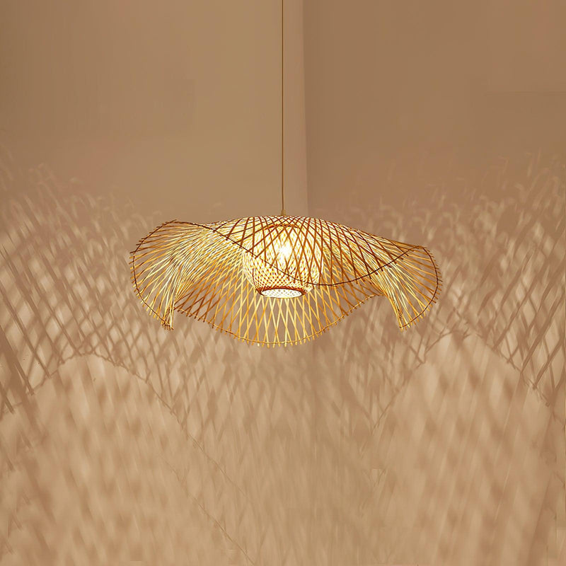 Bamboo Lotus Leaf Pendant Lamp – detail 30