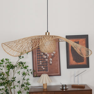 Bamboo Lotus Leaf Pendant Lamp