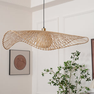 Bamboo Lotus Leaf Pendant Lamp