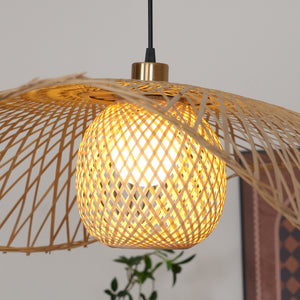 Bamboo Lotus Leaf Pendant Lamp