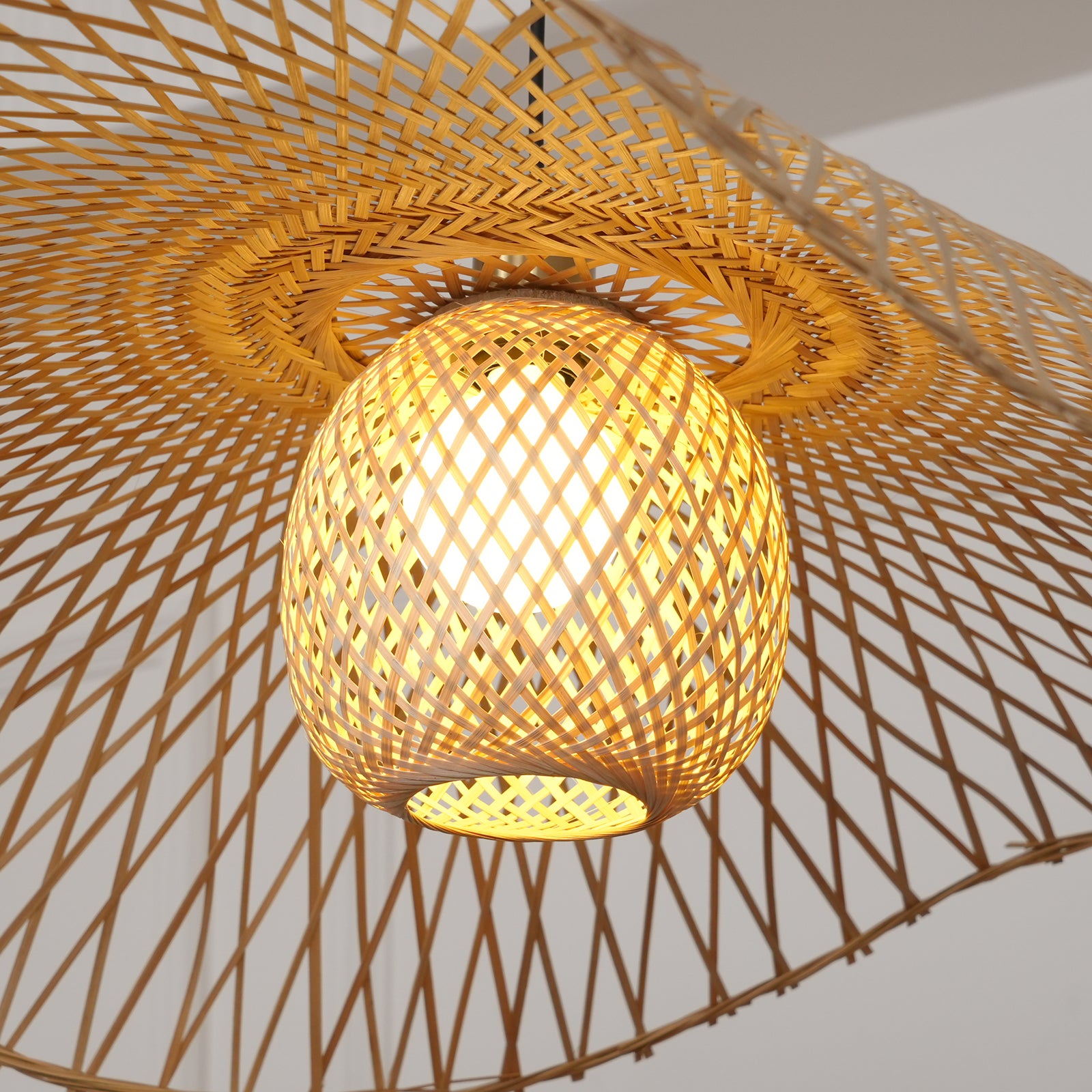 Bamboo Lotus Leaf Pendant Lamp