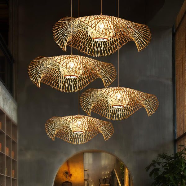 Bamboo Lotus Leaf Pendant Lamp - Docos