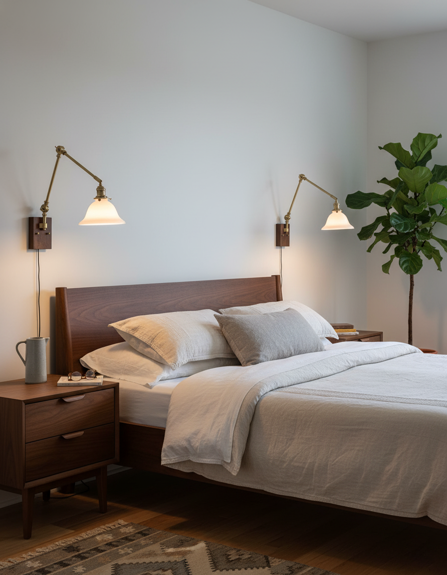 Banker Swing Arm Plug In Wall Light