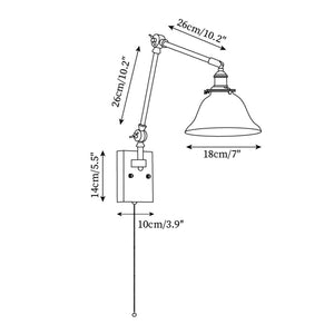 Banker Swing Arm Wall Light