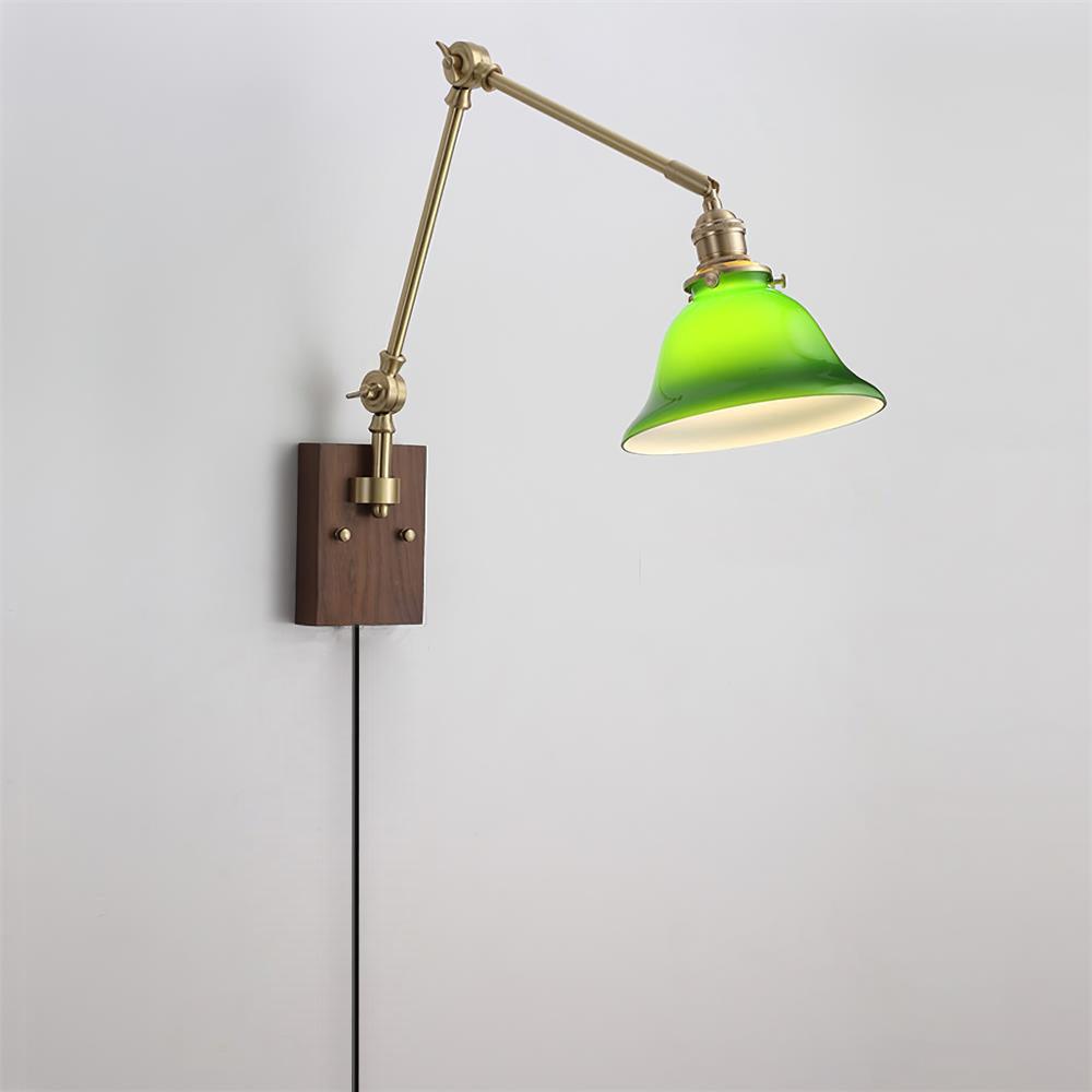 Banker Swing Arm Plug In Wall Light - Docos