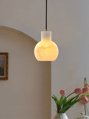 Bell Jar Alabaster Cluster Chandelier