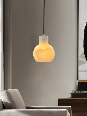 Bell Jar Alabaster Cluster Chandelier