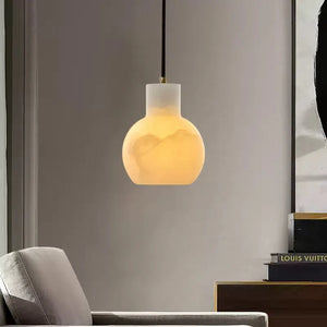 Bell Jar Alabaster Cluster Chandelier