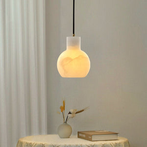 Bell Jar Alabaster Cluster Chandelier