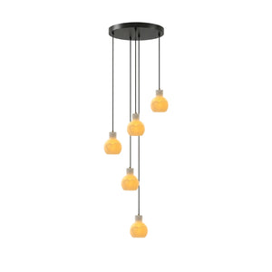 Bell Jar Alabaster Cluster Chandelier