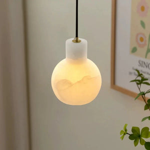 Bell Jar Alabaster Cluster Chandelier