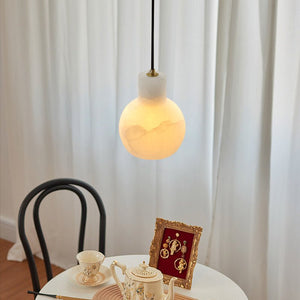 Bell Jar Alabaster Cluster Chandelier