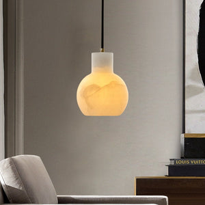 Bell Jar Alabaster Cluster Chandelier