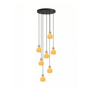 Bell Jar Alabaster Cluster Chandelier