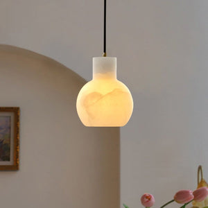 Bell Jar Alabaster Cluster Chandelier