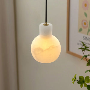 Bell Jar Alabaster Cluster Chandelier