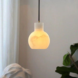 Bell Jar Alabaster Cluster Chandelier