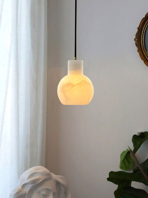 Bell Jar Alabaster Cluster Chandelier
