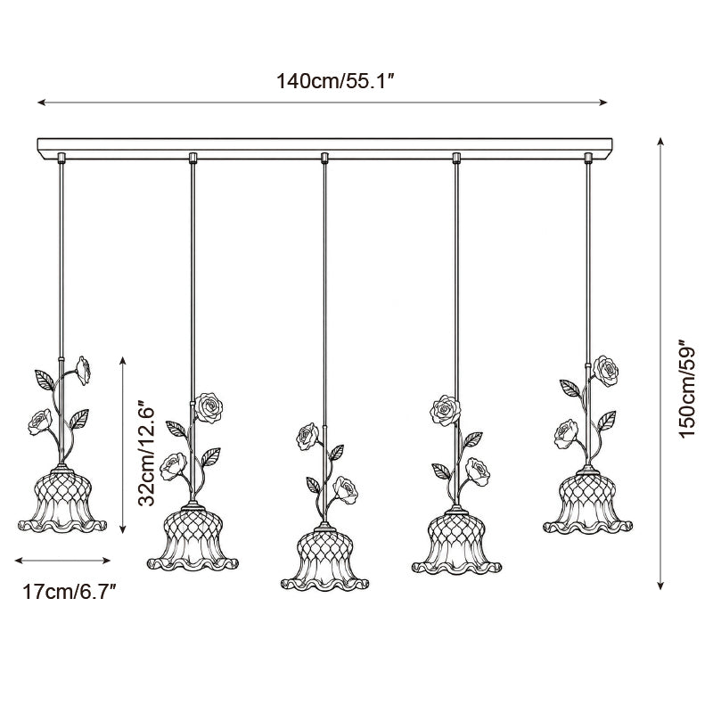 Bellavine Pendant Lamp — Dimension drawings 4