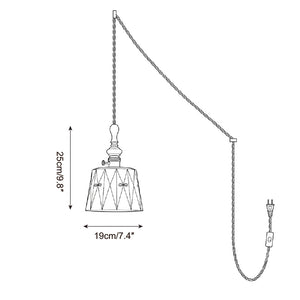 Belle Fleur Plug In Pendant Light