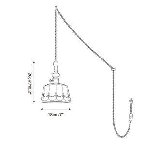 Belle Fleur Plug In Pendant Light