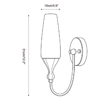 Bellorian Wall Sconce — Dimension drawings 1
